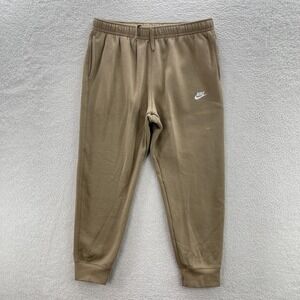 Nike Sweatpants Mens 2XL Beige Sportswear Club Fleece Jogger Gym Comfort